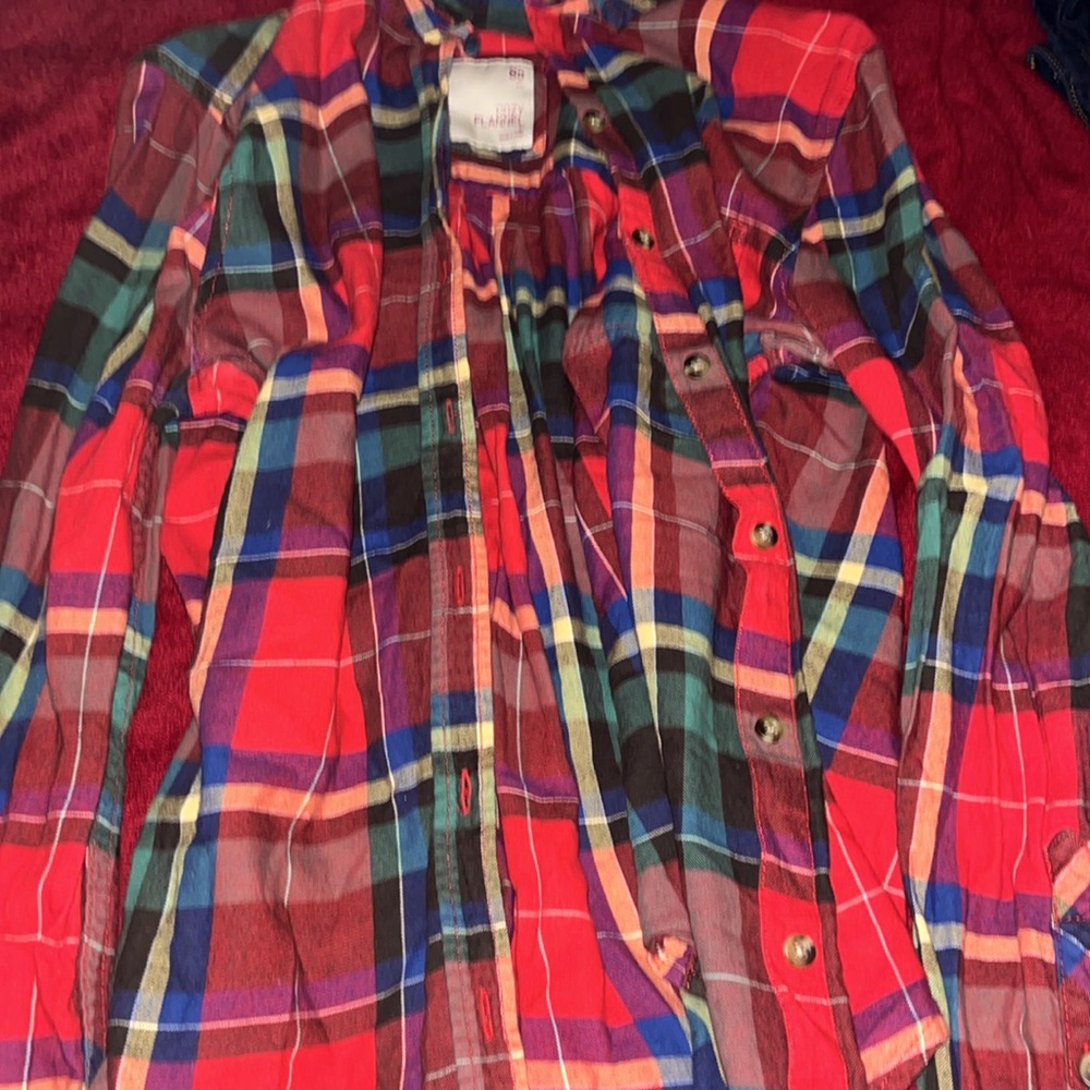 Red and green flannel size large